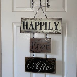 Happily Ever After metal sign